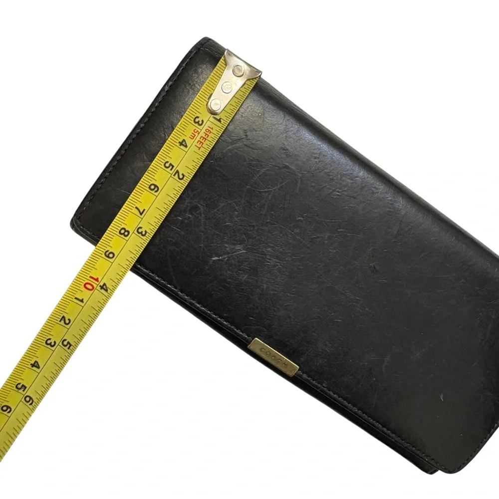 Coach vintage black Leather clutch Wallet